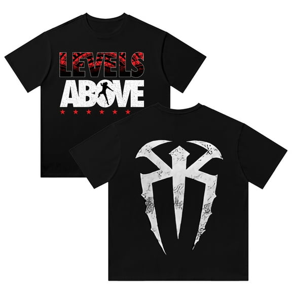 Roman Reigns Levels Above Cotton T-shirt Streetwear Short Sleeve Casual Fashion Tee