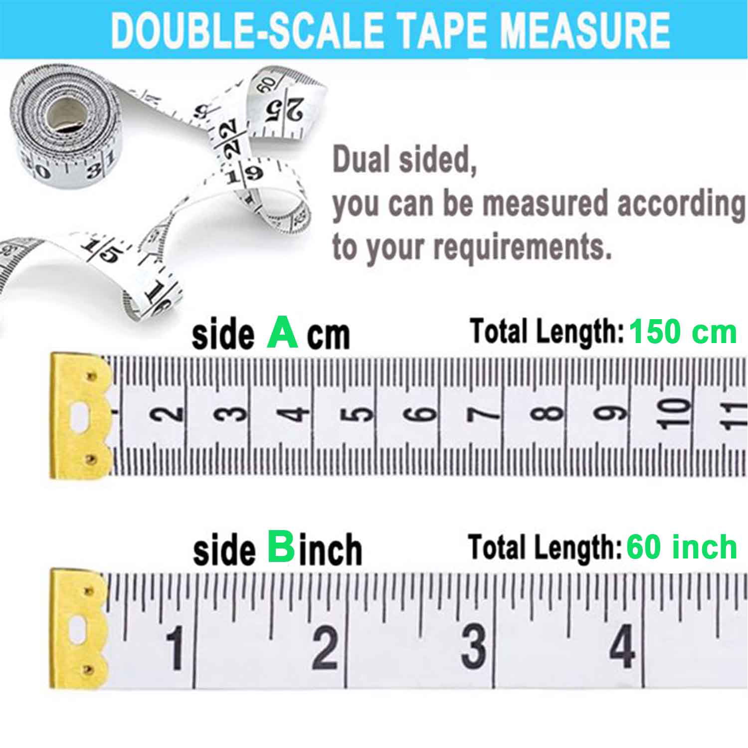 Soft Measuring Tape for Body, 60Inch (150cm) - Retractable Measuring for  Accurate Way to Track Weight Loss Muscle Gain by One Hand, Multiple Colors  Available