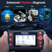 Foxwell NT604 Elite OBD2 Scanner Automotive Diagnostic Tool Car Four System Scanner Vehicle Code Reader for Engine Transmission ABS Airbag SRS Car Scanner Automotive Scanner Full OBDII Functions