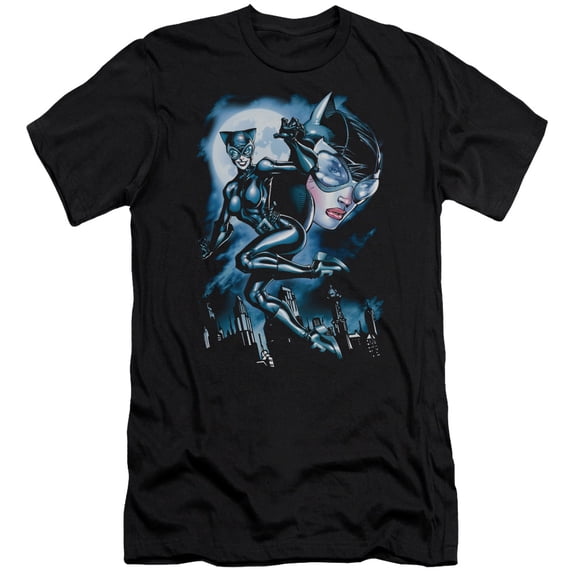 Batman - Moonlight Cat - Premium Slim Fit Short Sleeve Shirt - X-Large