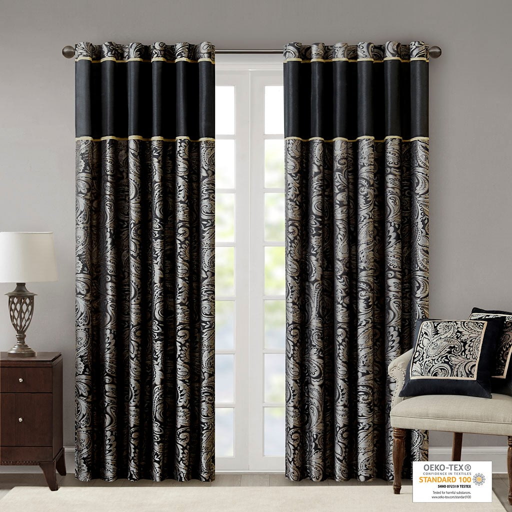 MAYEERTY Jacquard Curtain Panel Pair(2 Pcs Window Panels)