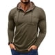 thumbnail image 1 of pstuiky camisetas de manga larga para hombre, Suéter informal de color liso para hombre, cárdigan con botones, bolsillo, mangas largas y capucha camisetas de hombre l, 1 of 7