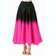 thumbnail image 3 of YM YOUMU Women Chiffon Dance Skirt Gradient Color Swing Dancewear for Tango Ballroom Practice, 3 of 3