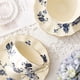 thumbnail image 4 of Juego de taza de té y platillo azul 1, juego de taza de café con platillo de flor, taza de té de porcelana británica, 200 ml., 4 of 5