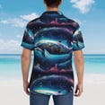 thumbnail image 4 of Fuzoiu Vintage Colorful Patterned Dolphin Print Hawaiian Shirt for Men, Summer Beach Casual Short Sleeve Button Down Shirts, Men’s Beach Summer Shirts with Pocket,X-Large, 4 of 7