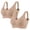 Khaki, variant on Guluxicc 2 Pack Bras for Women Seamless Wireless Push Up Bra No Underwire Comfort Everyday Bra, Gray, XL