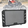 thumbnail image 4 of Autocycle Radiator Guard Protector, Grid Design Motorcycle Grille Cover Aluminum Black With Screw For Riding, 4 of 8