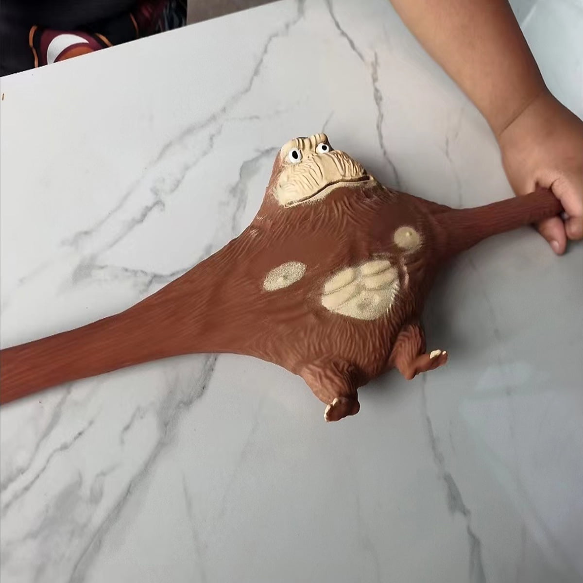 HYCSC Squishy Monkey Toy - Brown Stretch Gorilla, Stretch Monkey Stress Relief Toy, Novelty TikTok Gorilla Squeeze Toys, Funny Splat Monkey Sensory Stress Toy for Anxiety Women Men Kids (Big)