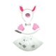 thumbnail image 1 of Orejas y cola de cerdo, peluche adorable para juegos de rol y cosplay, ideal para regalos, fiestas y ocasiones especiales. Juego de 6 guantes rosas, 1 of 9