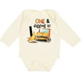 thumbnail image 3 of Inktastic One and Digging It Bulldozer 1st Birthday Boys or Girls Long Sleeve Baby Bodysuit, 3 of 5