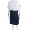 Pre-owned|Escada Margaretha Ley Womens Classic Lined Knee Length Pencil Skirt Blue Size 36