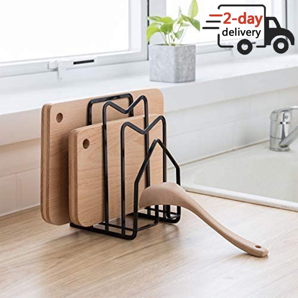 SUNFCON Cutting Board Rack Chopping Board Organizer Pots Pan Lids Rack