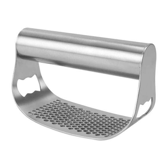 Sales! Cameland Kitchen Utensils and Gadgets 304 Stainless Steel Circular Garlic Press Household Manual Garlic Masher Multifunctional Garlic Press with Two Hole Bottle Opener