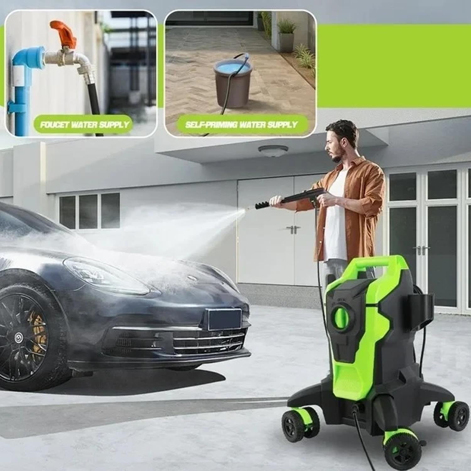 Electric Pressure Washer with Touch Screen,  4200 PSI 2.8 GPM, 4 Quick Connect Nozzles, Inlet Hose & Filter& Foam Cannon for Cars/Fences/Driveways/Home Cleaning