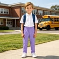 thumbnail image 2 of Gubotare Jogger Pants Boys Infant Toddler Baby Boy Pants Unisex Fall Jogger Bottoms 3T 4T (Purple,3-4 Years), 2 of 9