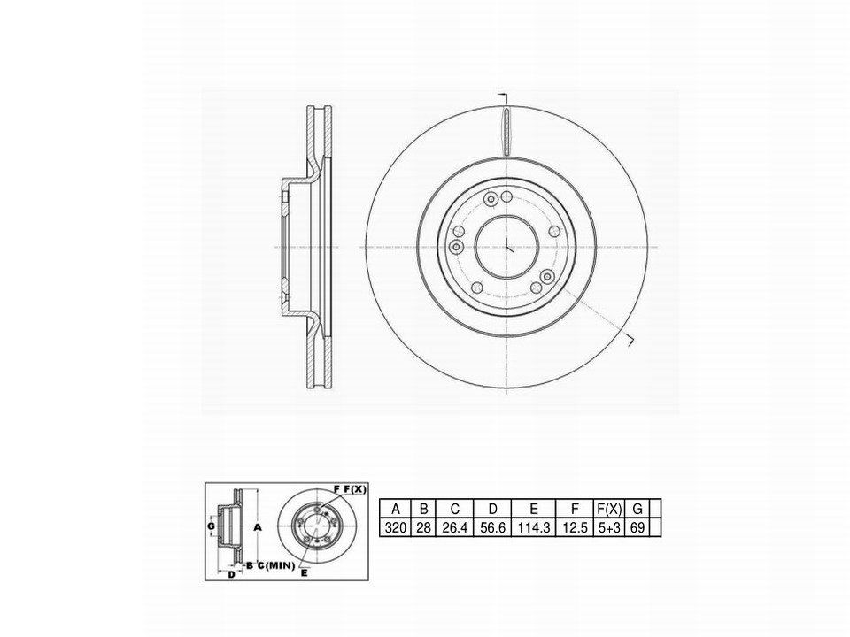Winstop Brake Rotor, Front WS248125, Hyundai Genesis 2011-2009