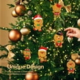 thumbnail image 4 of Adornos navideños DGDFLDGC hombre de pan de jengibre 12 unidades para decoración de árboles, 4 of 6
