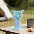 thumbnail image 1 of weibbin Cute Deer Shaped Handheld Fan with Colorful Lights USB Rechargeable Pocket Sized Portable Quiet Cooling, 1 of 6