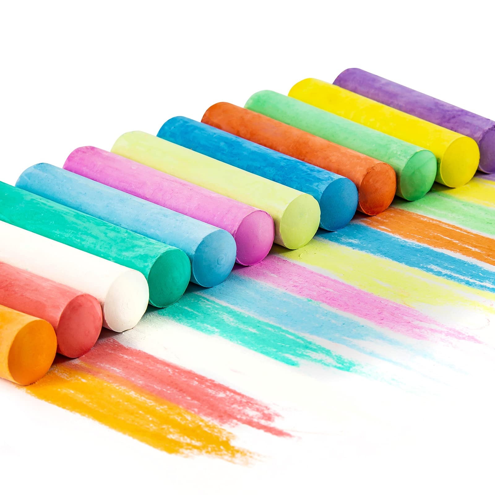 Joyfy 180PCS Washable Sidewalk Chalks, Outdoor Non-Toxic Jumbo Chalk Set for Art Play Back to School  Classroom Prize