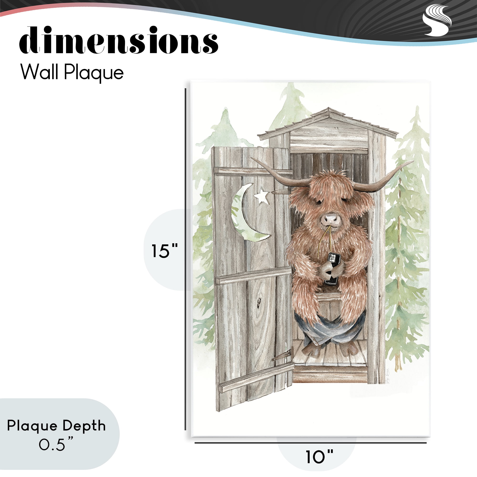 Stupell Industries Lost In Scroll Outhouse Wall Plaque Art, design by Cindy Jacobs
