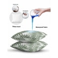 thumbnail image 6 of Outdoor Pillows Waterproof, Green Palm Leaves Throw Pillows with Inserts Included, Summer Botanical Tropical Plants Indoor Outdoor Decorative Lumbar Pillow for Bed/Couch/Patio 18"x18", 1Pcs, 6 of 8