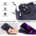 thumbnail image 3 of Liquid Silicone Case for iPhone 13 Pro Max, [Camera Protection] [Anti Fingerprint] [Wireless Charging] 4 Layer Phone Case Protective Cover, Built-in Microfiber Case Cover, 6.7", Dark Purple, 3 of 15