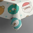 thumbnail image 5 of Christmas Square Tablecloth 52x52 Inch – Waterproof Polyester Printed Table Cover, Wrinkle Resistant & Washable for Kitchen Dining Picnic Party Decor, Single-v4-15, White, 5 of 6