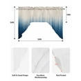 thumbnail image 6 of Blue Ombre Stripe Kitchen Curtains Swag Valance for Windows/Bathroom/Cafe, Abstract Art Modern Gradient Beige Rod Pocket Drape Panel Swag Curtain Valance for Bedroom/Living Room 55''x36'', 6 of 6