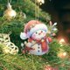thumbnail image 1 of Adorno colgante navideño de Papá Noel Macarena acrílico para decoración de Navidad, 1 of 8