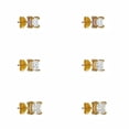 thumbnail image 2 of 6 Pairs 14K Gold Plated Stud Earrings Set, Hypoallergenic Cubic Zirconia Earrings for Women and Men, 2 of 10