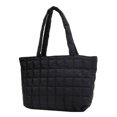 thumbnail image 1 of Bolso Hombro para Mujer Otoño Invierno Bolso Acolchado Con Asa Superior Con Patrón Rombos (negro), 1 of 9