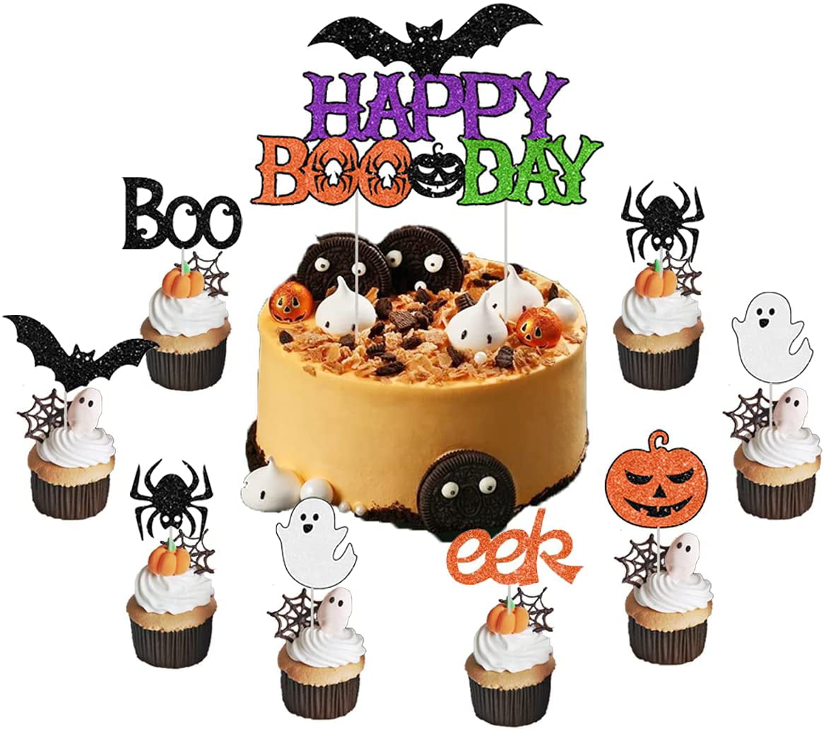 Edible Happy Halloween Cupcake Sprinkles Mix Cake Toppers Decorations Pumpkins 