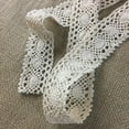 2pcs Cluny Trim Natural Cotton 1.5" Wide, 3 Yards. Yardage Vintage Antique Irish Edging, Multi