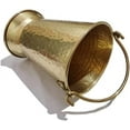 thumbnail image 3 of Brass Heavy Weight Hammered Design Bucket (Approx. 2.5 Ltr, Dia. 6.25 Inch) Ice Bucket/Brass Bucket for Pooja/Pooja Essentials, 3 of 4