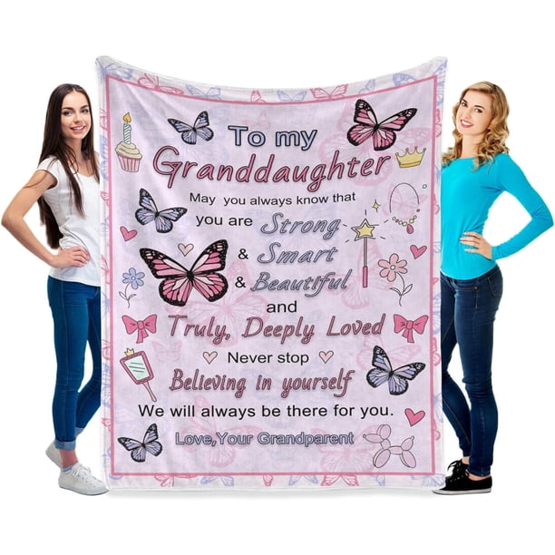 LHSHID Grandson Gift Blanket to My Grandson Blanket from GrandYes Best Grandson Gift Throw Blanket for Sofa Blanket as Graduation Cozy Flannel Blanket for All Season 60x80in