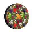 thumbnail image 1 of Fotbe Begetable Funda de Llanta de Repuesto con Estampado, Engrosada, Ajuste Universal para Jeep, Remolque, RV, SUV, Camión-14 inch, 1 of 6