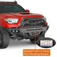 thumbnail image 4 of Hooke Road Fit 2016-2023 Toyota Tacoma Steel Front Bumper With Winch Plate Black, 4 of 13