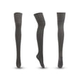 thumbnail image 3 of Deago Women Thigh High Socks Over the Knee Socks Cotton Knit Warm Long Boot Stockings Leg Warmers (Gray), 3 of 8