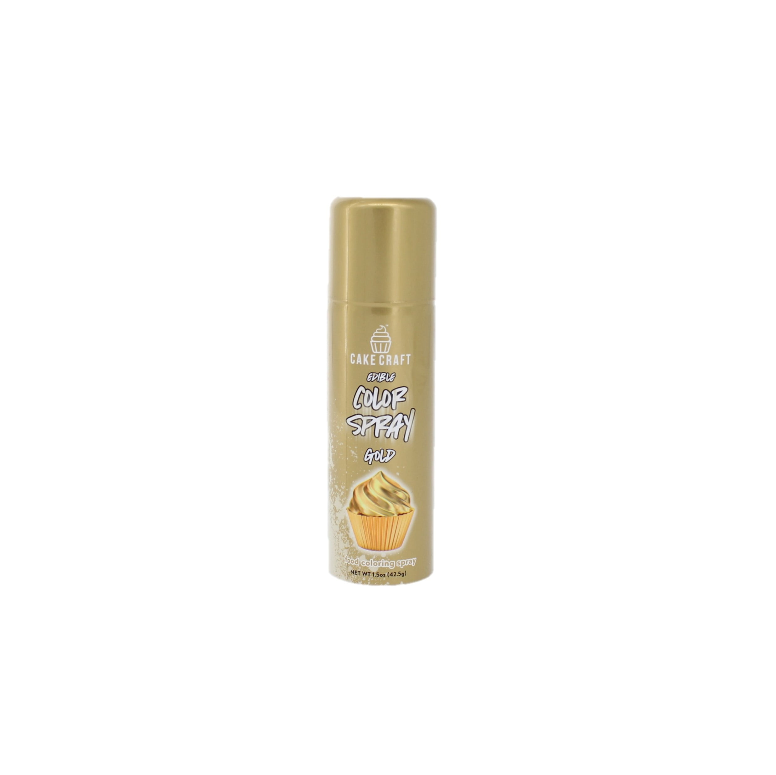 Cake Craft Edible Gold Color Spray – 1.5oz Can | Edible Metallic Food Spray for Cakes, Cupcakes, Cookies & More | Made in the USA | Adds Instant Shimmer & Shine