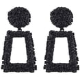 thumbnail image 1 of Gold Rectangle Geometric Dangle Earrings, Fashion Statement Drop Earrings for Women, 1 of 4