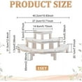 thumbnail image 2 of 3 Tier Cupcake Display Stand Wooden Semi-Circle Dessert Display Riser Floral White Wood Cake Display Stand Rustic Wood Cup Cake Dessert Display Riser for Wedding Party Decoration, 2 of 6