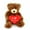 Brown, variant on Made by Aliens Personalized Brandon Bear 12 Inches with Custom Heart - Brown Teddy Bear Stuffed Animal - Valentine Day Customized Gift for Girls, Boys and Your Loved Ones