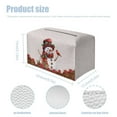 thumbnail image 3 of Psesaysky Christmas Rectangle Tissue Box Cover, Snowman Cardinal Tissue Box Holder with Bottom Buckle - Waterproof PU Leather Decorative Organizer for Tabletop, Bathroom, Car, Office, 3 of 7