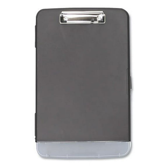 2PK Universal Storage Clipboard with Pen Compartment, 0.5" Clip Capacity, Holds 8.5 x 11 Sheets, Black (40319)