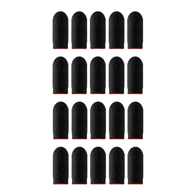 20 Pcs Manchons de Doigt de Jeu Anti-Transpiration Respirants Manchons de Couverture Doigt pour Jeu Mobile Rouge