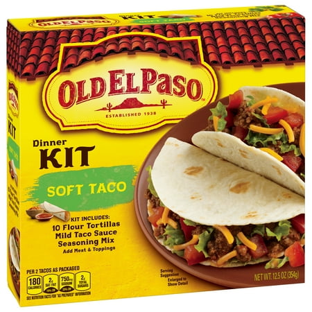 Old El Paso Soft Taco Dinner Kit, 12.5 oz Box