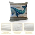 thumbnail image 4 of Qinduosi Sea Animals Decorative Pillowcases Inch Pack Ocean Theme Throw Pillow Covers ///Whale Nautical Summer Beach House Cushion Covers for Porch Couch Sofa White, 4 of 5
