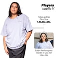 thumbnail image 2 of Playera Polo Cuello V LOVE MY FIT Tallas Extras Plus Unisex gris XL, 2 of 7