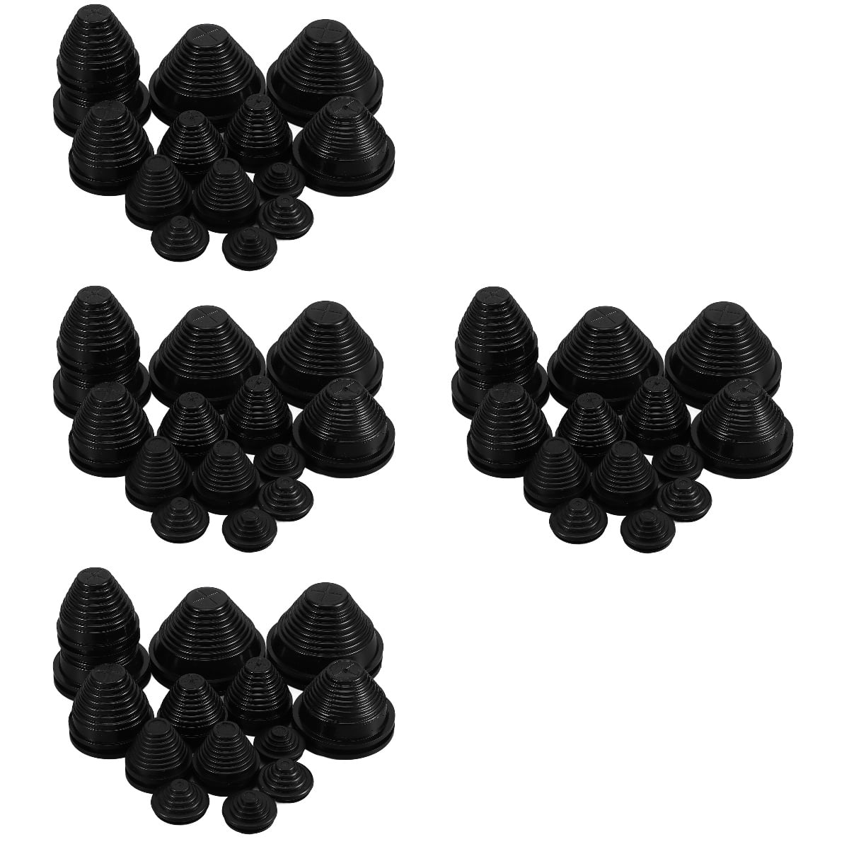 HOMEMAXS 56 Pcs  Cable Grommets Rubber Cord Grommet Wire Gasket Wire Hole Plug Rubber Grommet Assortment