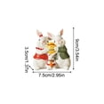 thumbnail image 2 of Easter Bunny Figurine, Rabbit Decoration, Handcrafted Tabletop Decor for Living Room, Spring & Party Display Stand, D (6.3 Inch), 2 of 5